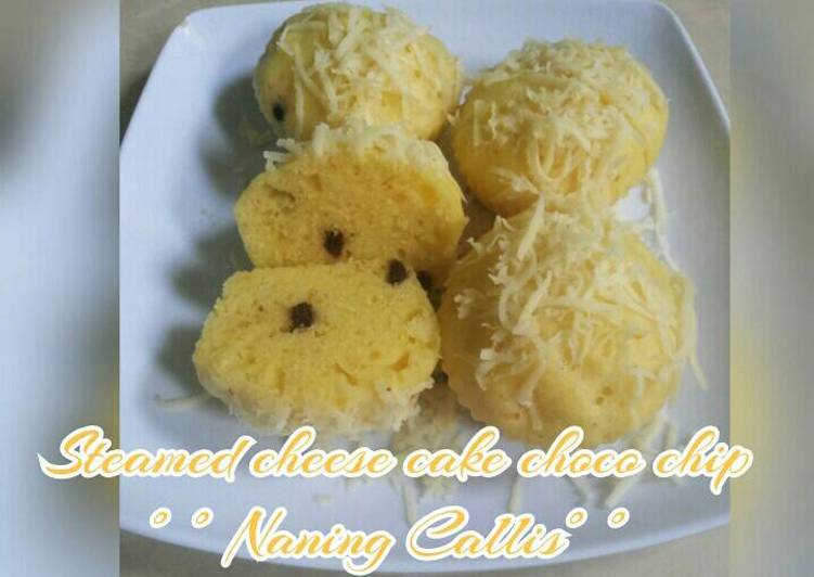 Resep Steamed cheese cake choco chip