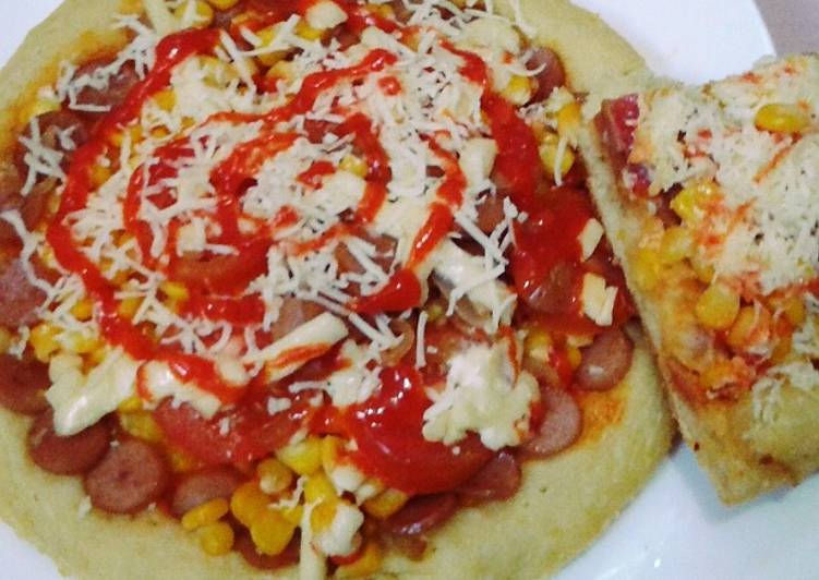 resep makanan Pizza jagung #teflon