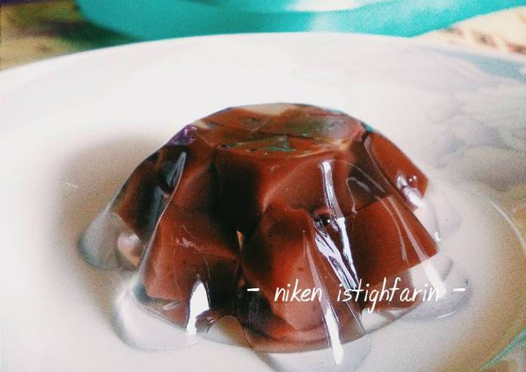 gambar untuk resep Pudding leci coklat