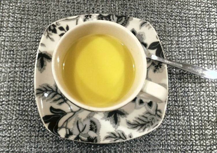 resep makanan Almond milk green tea