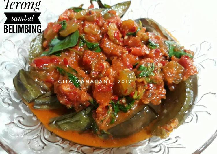 resep lengkap untuk Terong Goreng Sambal Belimbing