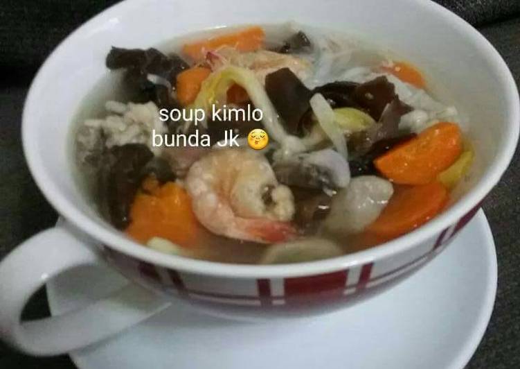 bahan dan cara membuat Soup kimlo ala bunda jk