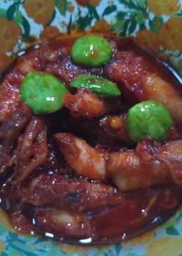 Cumi asin sambel pete