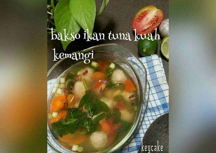 gambar untuk cara membuat Bakso ikan tuna kuah kemangi