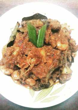 Udang keong saus kacang pedas