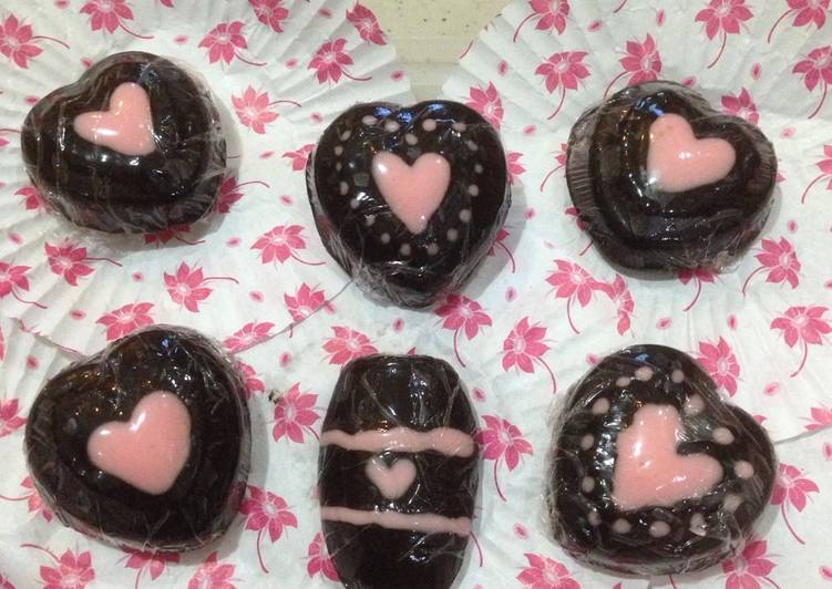 gambar untuk cara membuat Chocolate Valentine with nutella (rinecatekitchen)