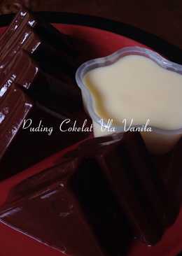 Puding Cokelat Vla Vanila