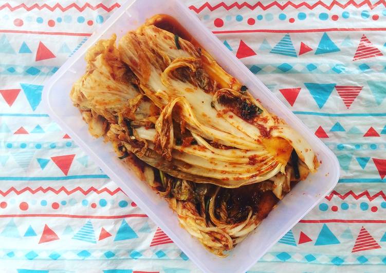 bahan dan cara membuat Homemade Baechu Kimchi