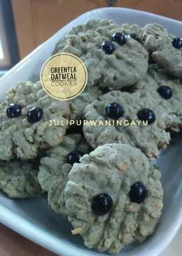 Greentea Oatmeal Honey Cookies Teflon Sederhana