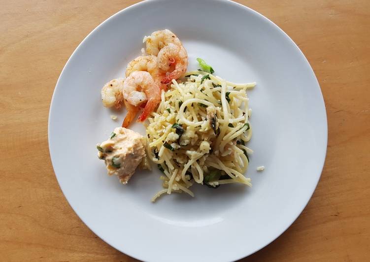 resep lengkap untuk Spagheti Oglio Olio/Baked Garlic Shrimp Salted Egg MPASI 1+