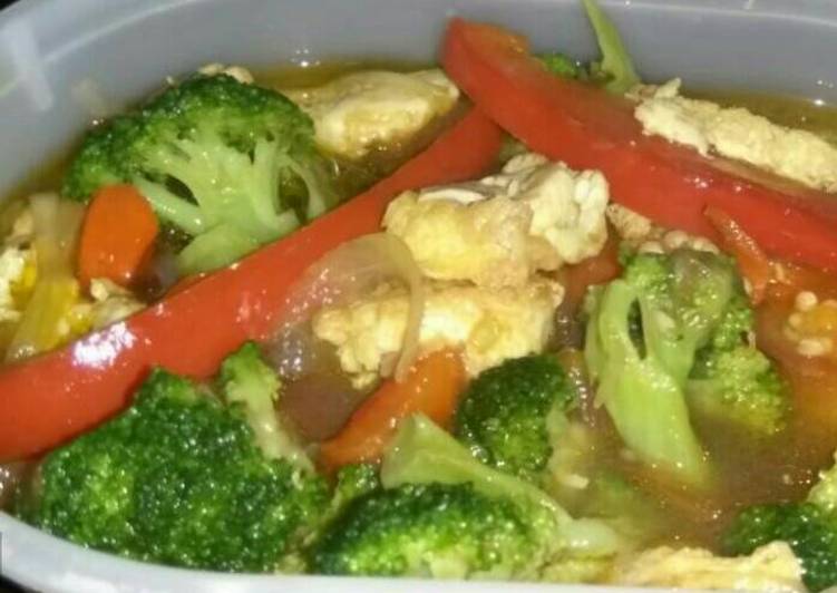 Resep Ca brokoli tofu Karya Widynaura