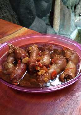 Semur pedas manis kepala ayam