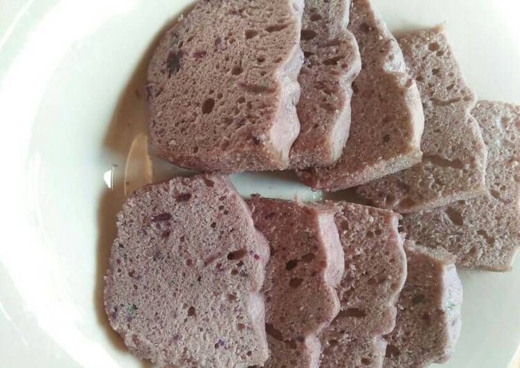 cara membuat Ubi ungu brownies (purple sweet potatos)