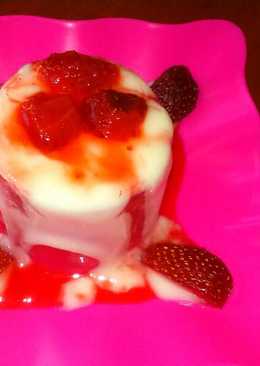 Jelly with vla vanilla & strawberry simple syrup