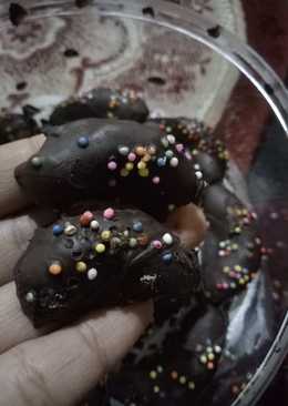 Kue kering siram coklat lumer