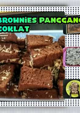 Brownies Panggang Coklat (Tabur Parutan Coklat + Keju)