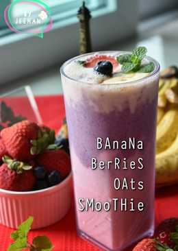 Banana Berries Oats SMOOTHIE