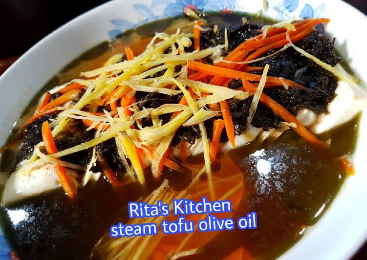 7. Steam Tofu olive oil