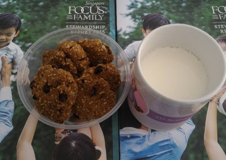 gambar untuk resep makanan Raisin oatmeal cookies... cemilan sehat ??????