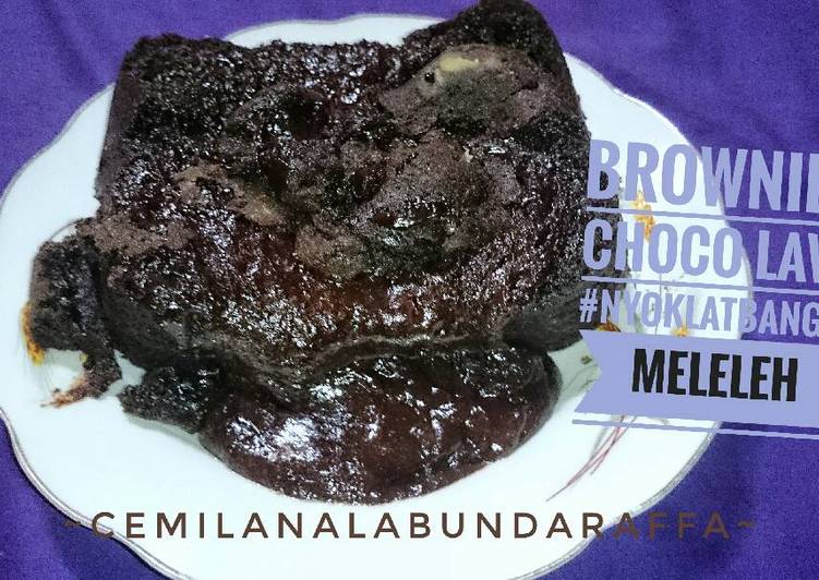 bahan dan cara membuat Brownies choco lava #nyoklatbangetmeleleh