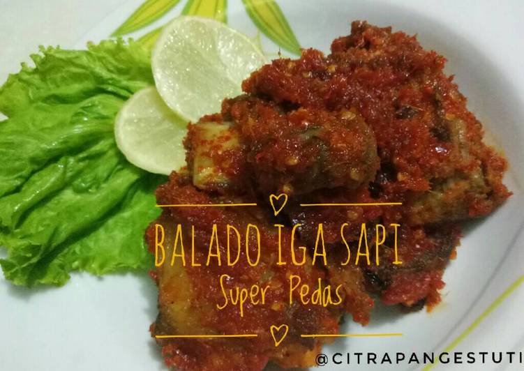 resep masakan Balado Iga Sapi Super Pedas #KitaBerbagi