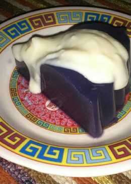 Puding ubi ungu with fla susu UHT