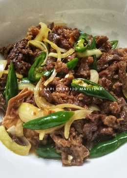 Tumis Sapi Cabe Ijo (hokben)