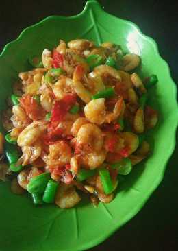 Tumis balado udang pete