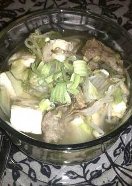 Tahu taoge kuah plus daging (pr_recookmasakan berkuah)