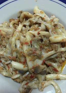 Tumis Jamur Tiram terasi pedas