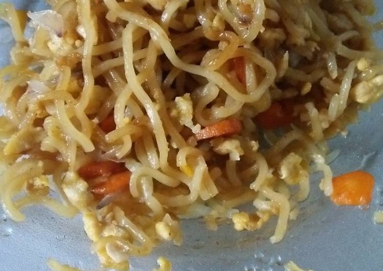 resep Mie instan orak arik Telur