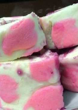 Bolu gulung putel PECAHH with bluberry jam filling (no Oven,no obat)