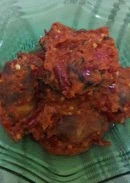 Balado ikan asap pe