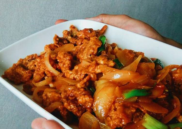 resep makanan Tuna Crispy Asam Manis Pedas