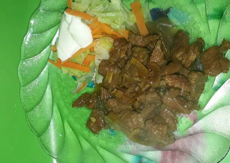 resep Beef teriyaki ala rumahan mama zela