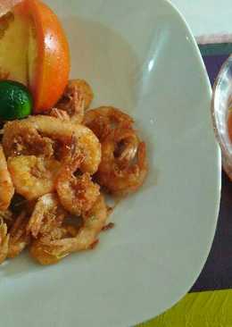 Udang garing saus asam manis