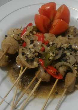 Bakso Goreng Tusuk Siram Lada Hitam