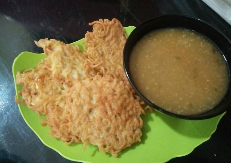 Resep Kreasi Indomie kuah Omelet Saus Kental oleh Yuanna 