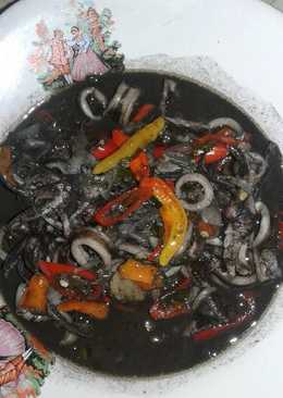 Cumi tumis hitam pedas