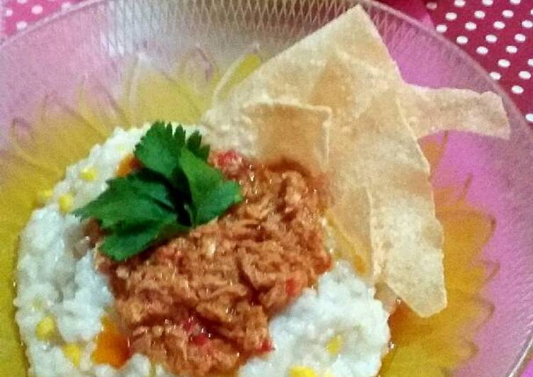 resep lengkap untuk Bubur Nasi Jagung Tuna