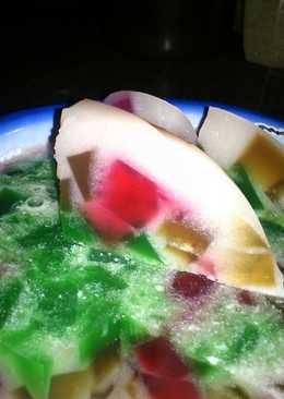 Puding susu mozaik