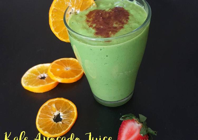 bahan dan cara membuat Jus Kale Alpukat a.k.a Kale Avocado Juice (#pr_jus)