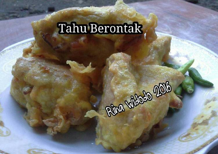 resep makanan Tahu berontak aka tahu isi