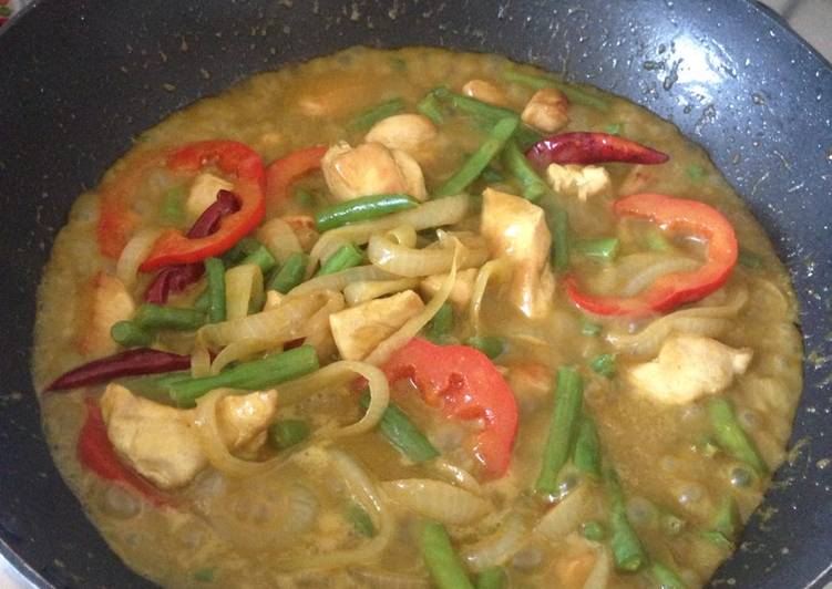 cara membuat Thai Green Curry Chicken