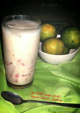 Es SuJu (susu jeruk) Agar Merah