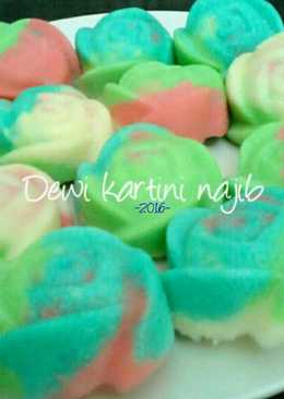 Bolu mawar warna warni