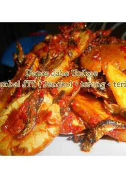 Sambal goreng JTT (Jengkol, Terung,  Teri)