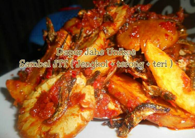 cara membuat Sambal goreng JTT (Jengkol, Terung,  Teri)