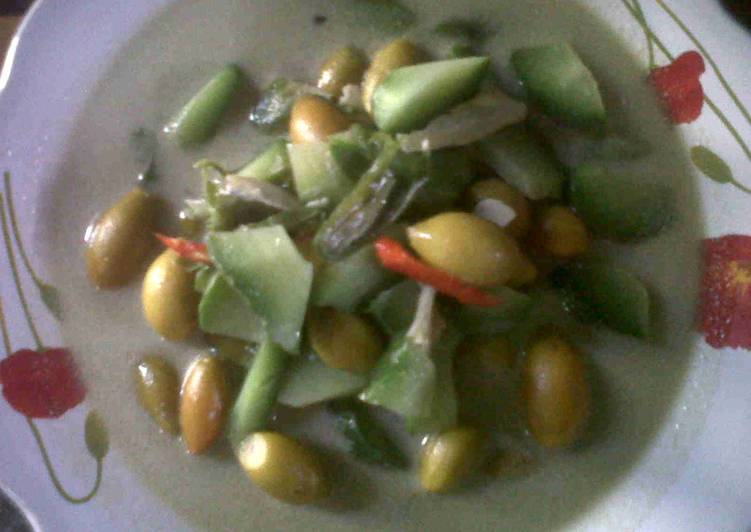 resep masakan Sayur lodeh melinjo dan labu siam mini