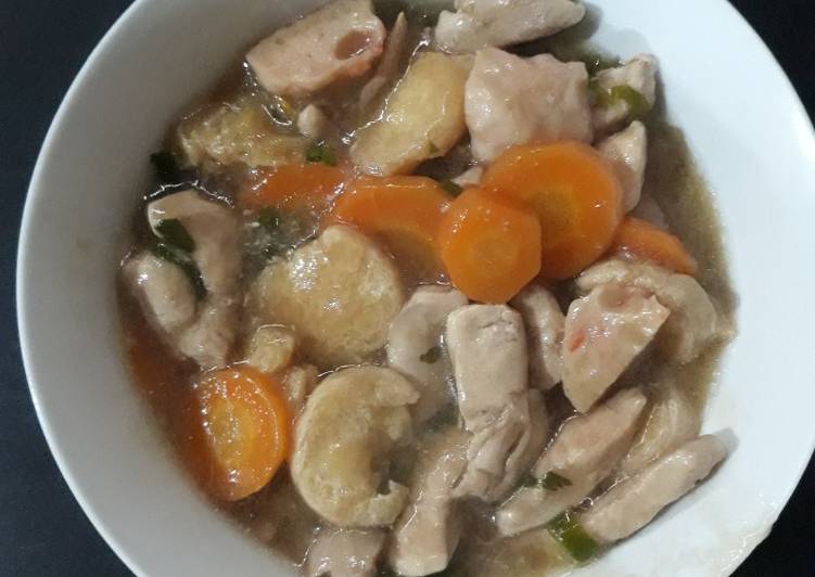 resep makanan Sapo Tahu Ayam Sederhana